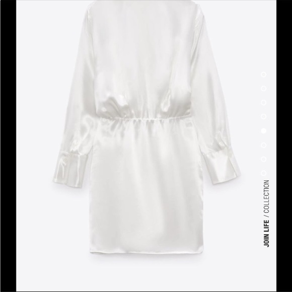 Zara draped satin effect dress - Picture 4 of 8